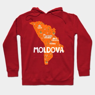 Moldova Illustrated Map Hoodie